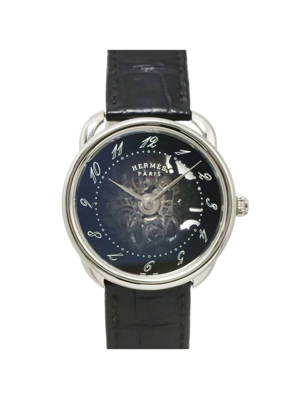 Hermes Arceau Watch Black Skeleton Automatic
